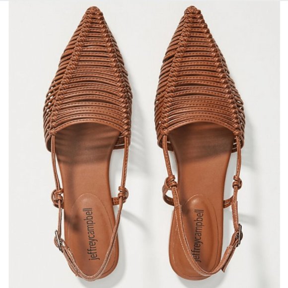 Jeffrey Campbell Shoes - Jeffrey Campbell Pointed Toe Myron Flat in Tan